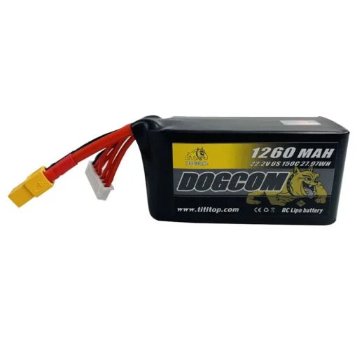 DOGCOM 1260 mAh 22.2V 150C 63aP Lipo Battery